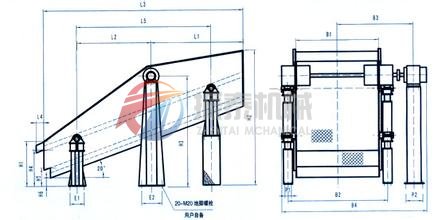 YK圓振動(dòng)篩外形簡圖