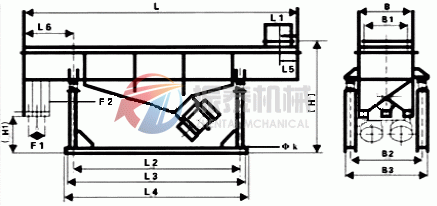 DZSF直線振動篩外形尺寸圖